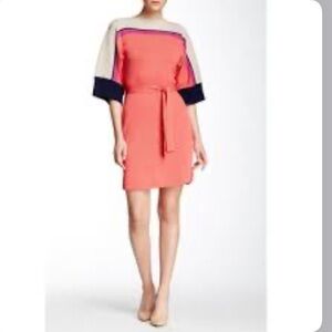 Trina Turk color-block belted knit dress